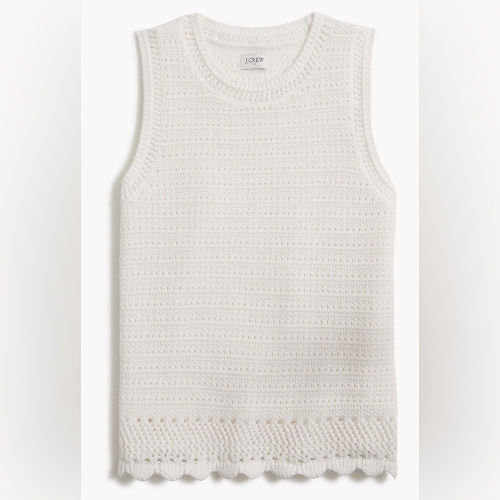J Crew Sleeveless Crochet Sweater Tank - Picture 1 of 6